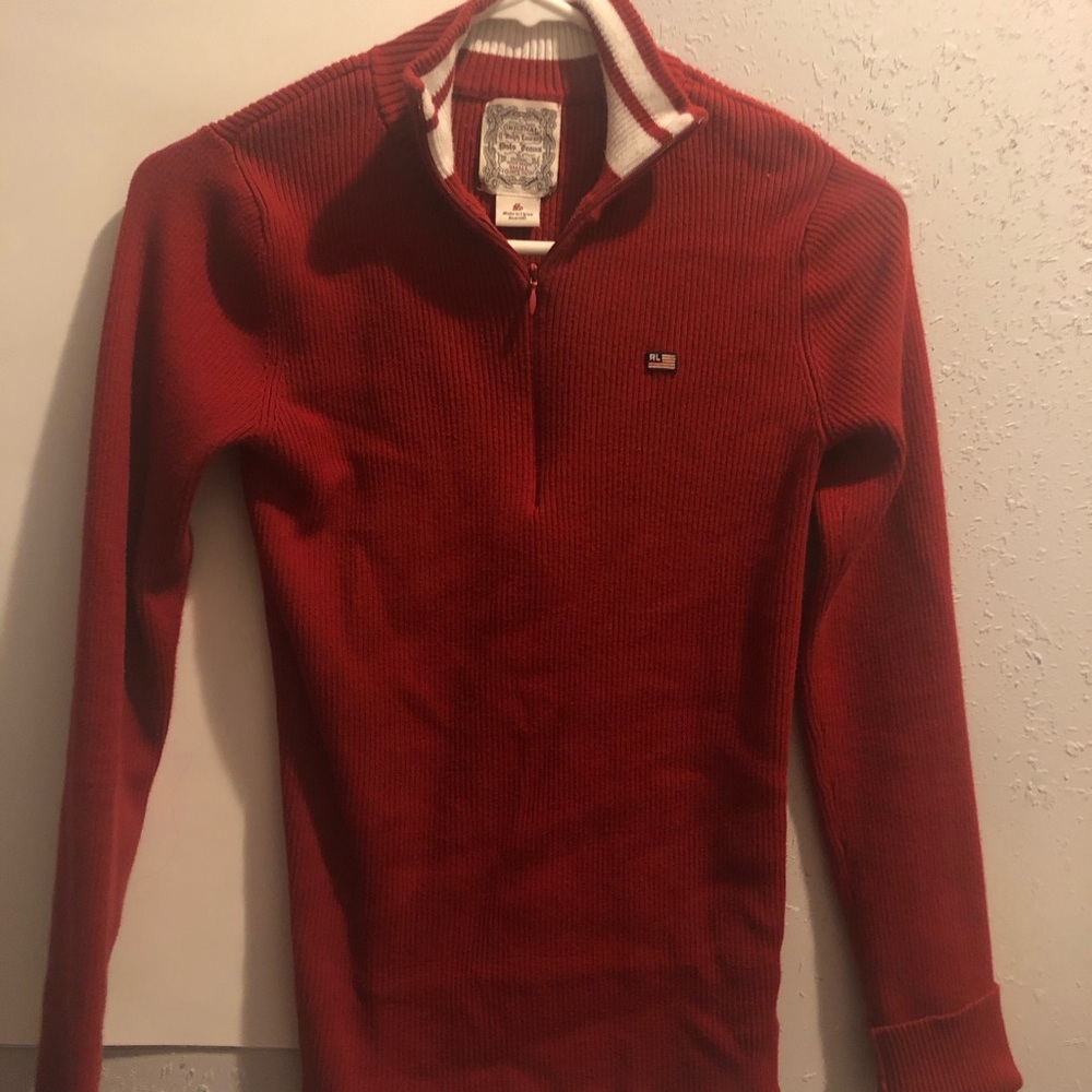 Red Ralph Lauren Original Denim sweater
